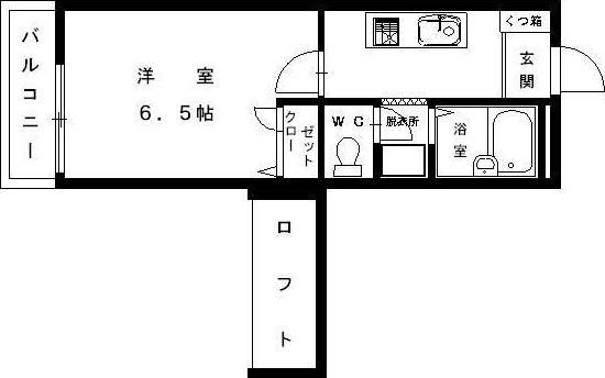 レンブランサ若宮A(1K/1階)の間取り写真
