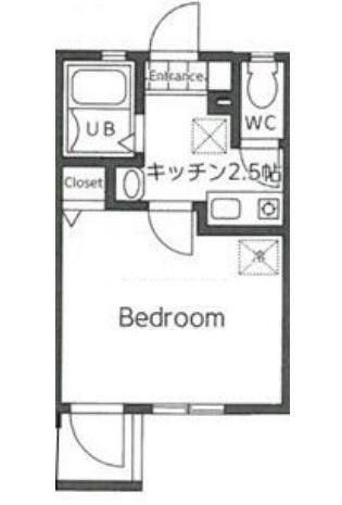 プレミアムコート生麦(1K/3階)の間取り写真
