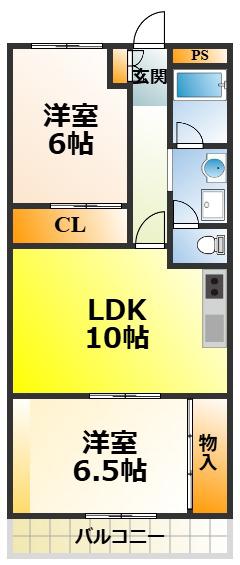 サンヒルズ光明池(2LDK/1階)の間取り写真