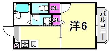 プティM.I(1K/1階)の間取り写真
