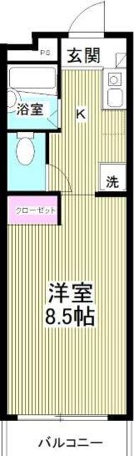 サマレジデンス(ワンルーム/3階)の間取り写真