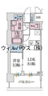 スプランディッド堺東DUE(1LDK/10階)の間取り写真