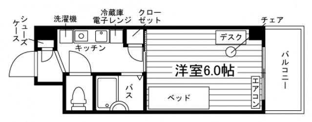 ペペルモコシュッド(1K/1階)の間取り写真