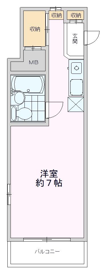 ライブトピア子安(ワンルーム/3階)の間取り写真