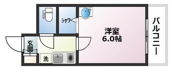 ケンビルディング(1K/2階)の間取り写真
