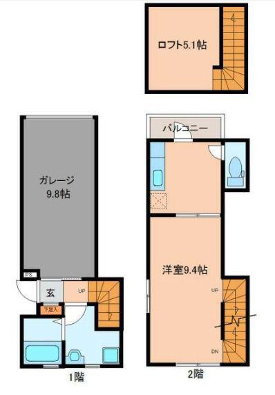 SHIOGAMA BASE(1K/1階)の間取り写真
