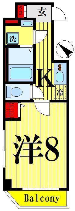 キャロット ヒルズ(1K/5階)の間取り写真