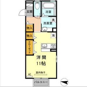 ＪＲ東海道本線 相見駅 徒歩2分 2階建 築10年(ワンルーム/2階)の間取り写真