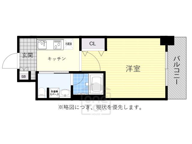 エルプレイス江坂Ⅱ(1K/5階)の間取り写真