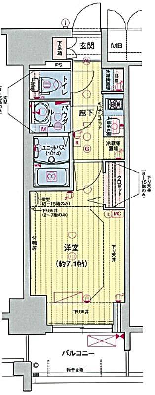 プレサンス広小路通葵(1K/12階)の間取り写真