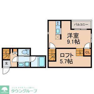 GARDEN HILLS MATSUDO(ワンルーム/2階)の間取り写真