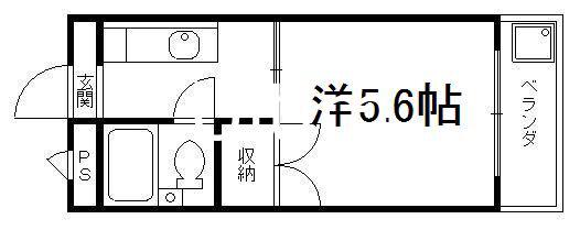 ハイツサンルート(1K/3階)の間取り写真