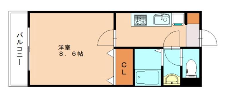 エステート和光(1K/6階)の間取り写真