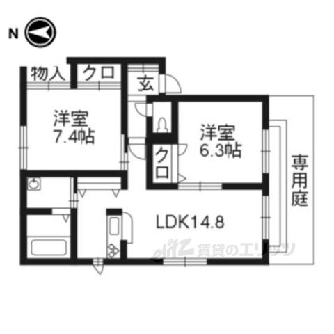 MAISON DE RIVIERA(2LDK/2階)の間取り写真