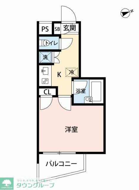 パレホームズ高井戸II(1K/2階)の間取り写真