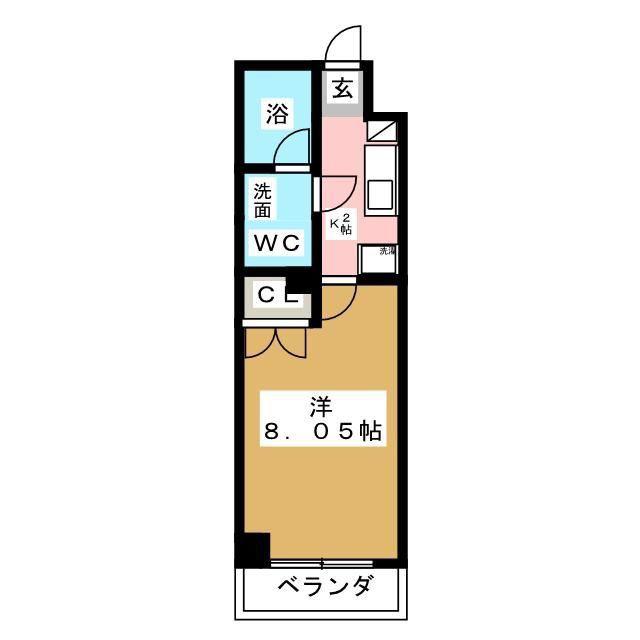 クレオ舞浜III(1K/1階)の間取り写真