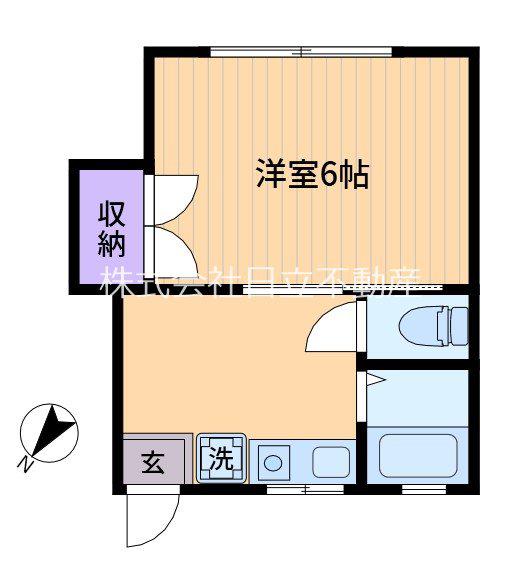 ハイツ青木(1K/1階)の間取り写真