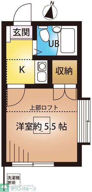 タウンコート櫛引(1K/1階)の間取り写真