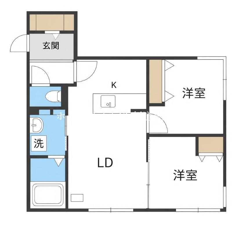 E-HORIZON N17(2LDK/4階)の間取り写真