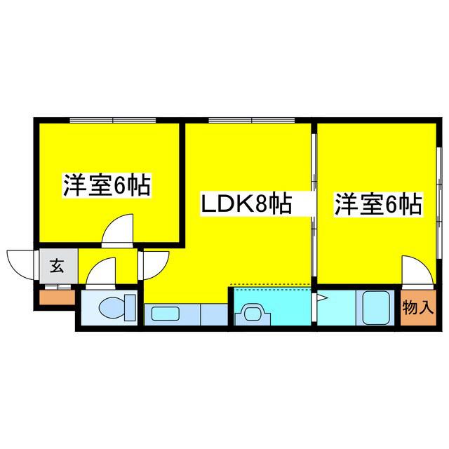 トミー31(2LDK/2階)の間取り写真