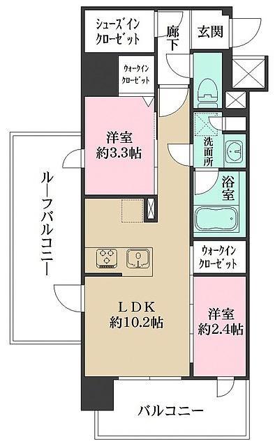 SEASON FLATS 杉並井草(2LDK/7階)の間取り写真