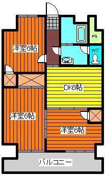 山王9Kビル(3DK/5階)の間取り写真