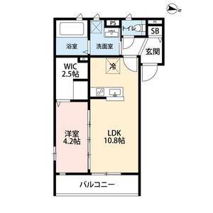 サンパーク大濠(1LDK/2階)の間取り写真