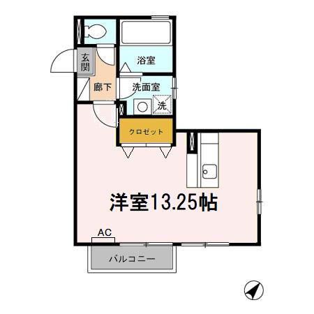 モナリエ小石川(ワンルーム/2階)の間取り写真