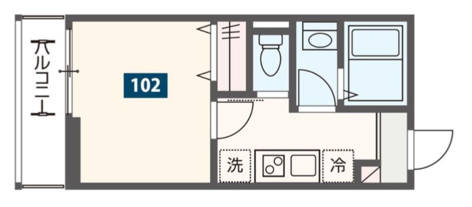MELDIA新松戸(1K/1階)の間取り写真