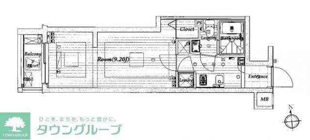 ビバリーホームズ上井草(1K/2階)の間取り写真