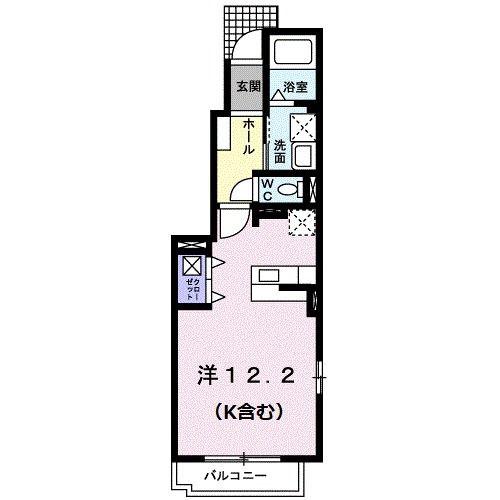 ノヴェール新幸II(ワンルーム/1階)の間取り写真