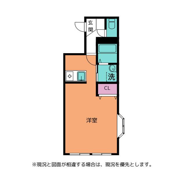 メゾンドゥジュネス(ワンルーム/1階)の間取り写真