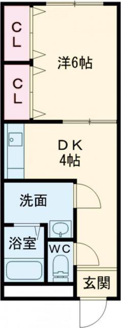 第5燕スカイマンション(1DK/3階)の間取り写真
