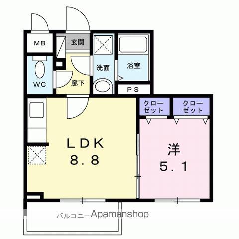 ベラシティ(1LDK/3階)の間取り写真