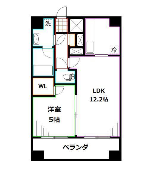 セジョリ上石神井(1LDK/8階)の間取り写真