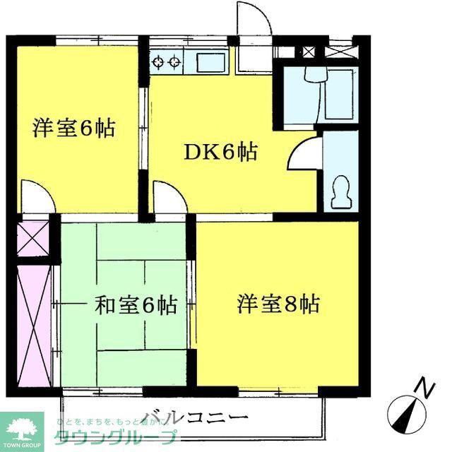 メゾン新井(3DK/1階)の間取り写真