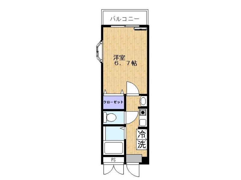アダプションハイツ(1K/3階)の間取り写真