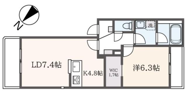 ORIENTALリーク(1LDK/3階)の間取り写真