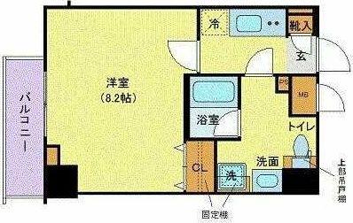 LEXE文京白山(1K/1階)の間取り写真