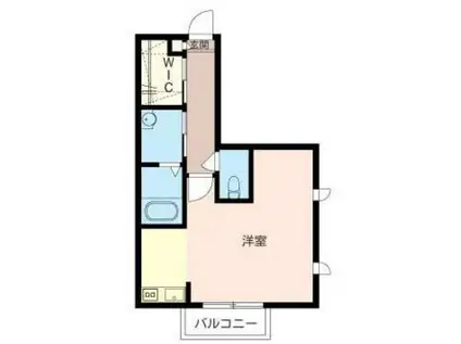 プランヴェール オートロック積水ハウスシャーメゾン(1K/2階)の間取り写真