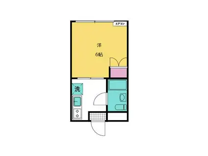 アンクスB(1K/1階)の間取り写真