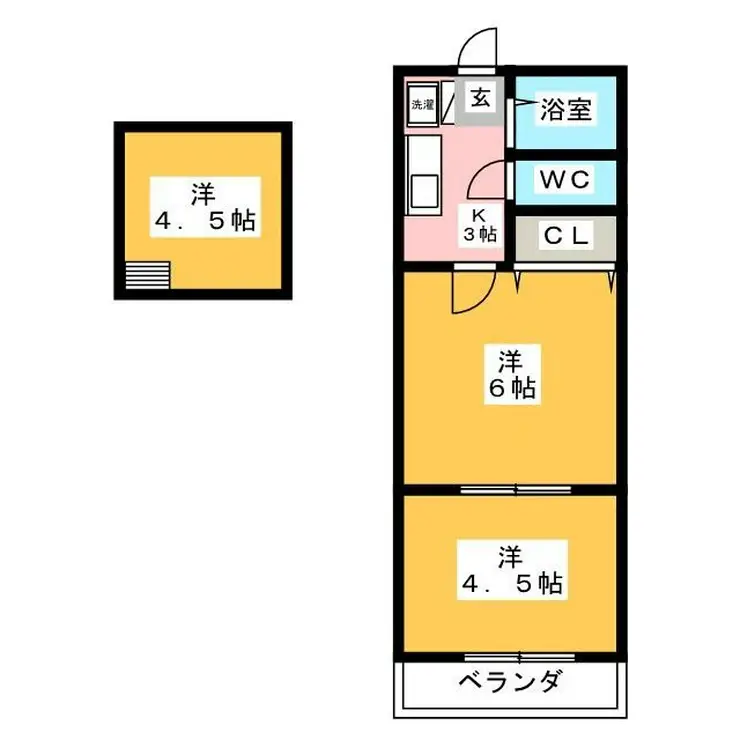 ドミール入船 2階階 間取り