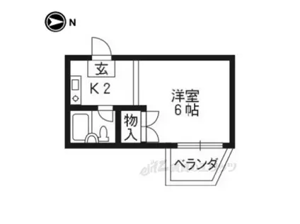 シティーハウスSAKA PART2(1K/4階)の間取り写真