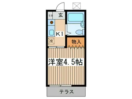 カーサ ミヨ(1K/1階)の間取り写真