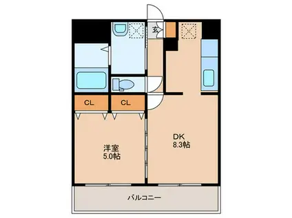 サムティ吉塚イースト(1DK/10階)の間取り写真