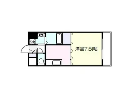 チェリーコート大和(1DK/2階)の間取り写真