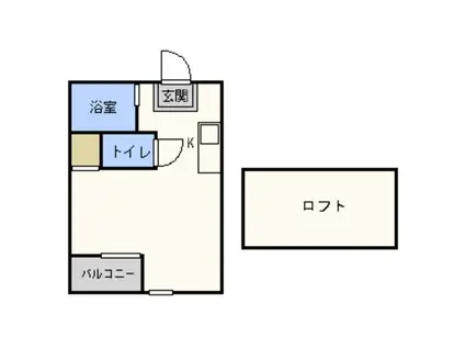 トライスター(ワンルーム/2階)の間取り写真