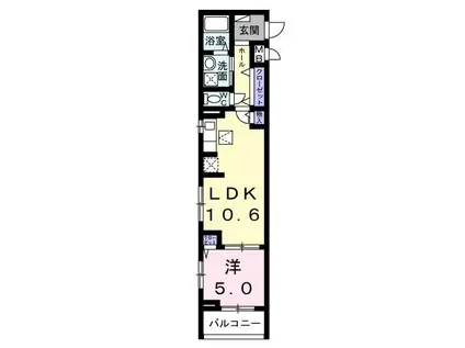 カンパネラ(1LDK/1階)の間取り写真