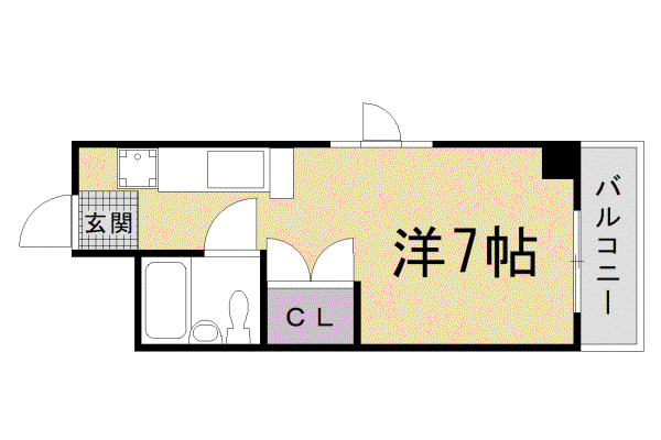 HERSEDOR(1K/3階)の間取り写真