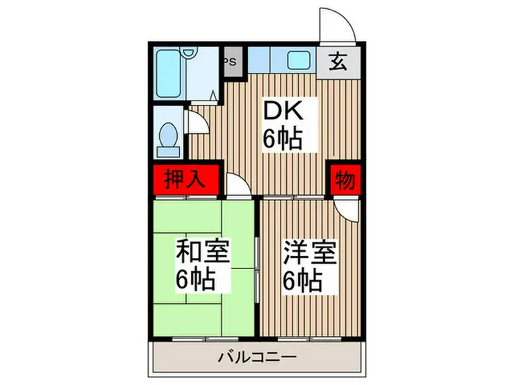 プラセール南与野 2階階 間取り